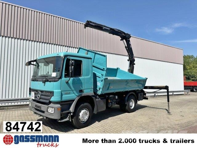 Mercedes-Benz Actros 1832 K 4x2 mit Heckkran Hiab XS 099ES-2 Tipper trucks