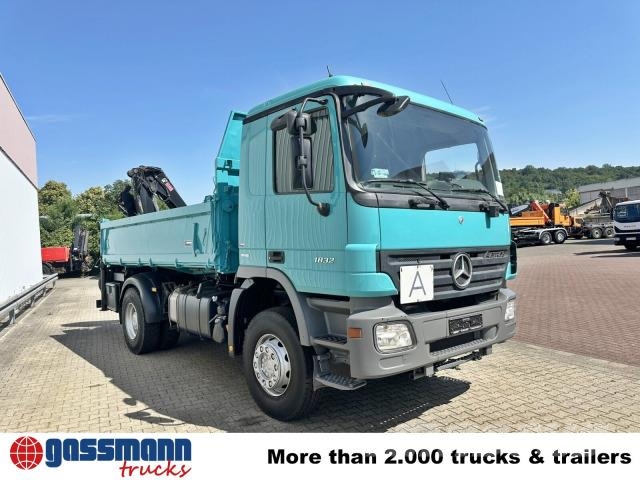 Mercedes-Benz Actros 1832 K 4x2 mit Heckkran Hiab XS 099ES-2 Tipper trucks