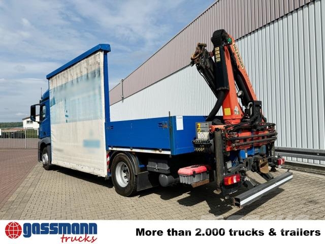 Mercedes-Benz Actros 1836 L 4x2, Glastransporter, Heckkran Flatbed / Dropside trucks