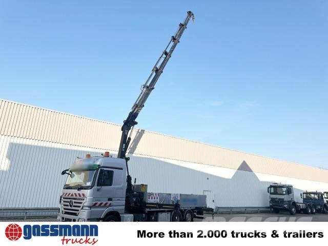 Mercedes-Benz Actros 2546 L 6x2, Hiab Kran 244 E - 6 Hiduo, Camiones de cama baja