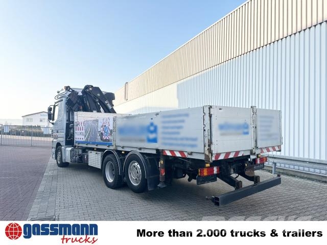 Mercedes-Benz Actros 2546 L 6x2, Hiab Kran 244 E - 6 Hiduo, Camiones de cama baja