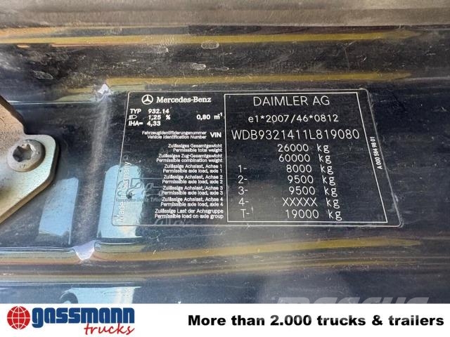 Mercedes-Benz Actros 2641 K 6x4, Tele-Absetzanlage Kabeļu pacēlājs nomontējamām kravas mašīnām