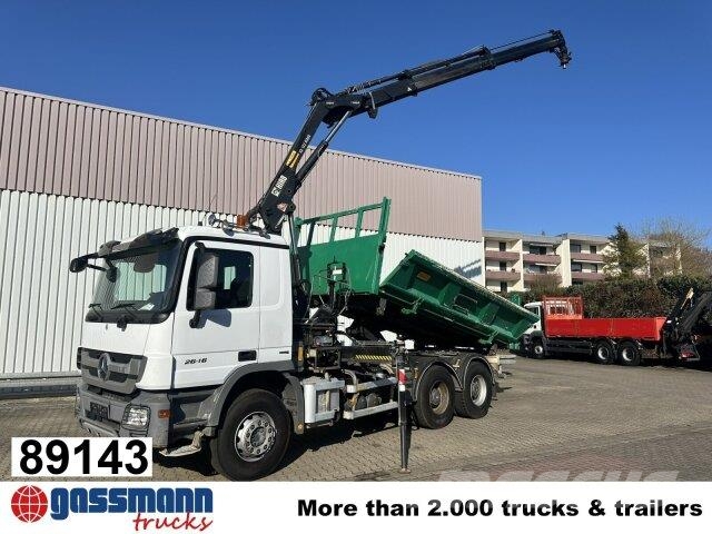 Mercedes-Benz Actros 2646 K 6x4, Kran, Retarder, beidseitig Tipper trucks