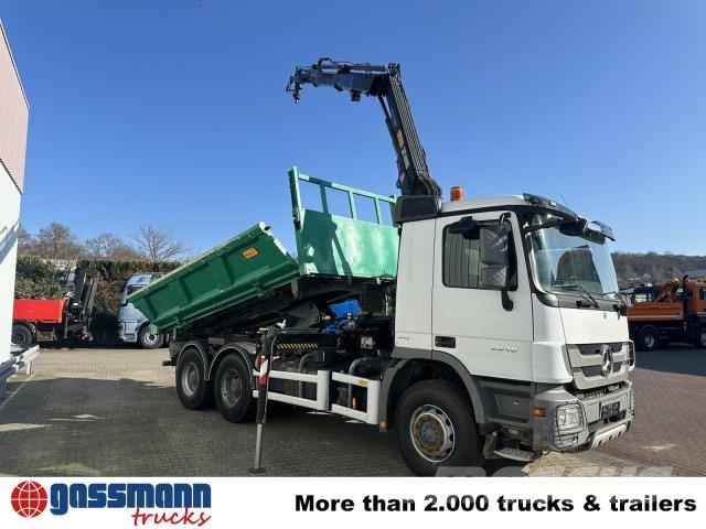Mercedes-Benz Actros 2646 K 6x4, Kran, Retarder, beidseitig Tipper trucks
