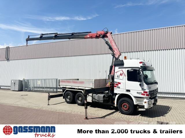 Mercedes-Benz Actros 2646 LK 6x4, WSK, Kran Fassi F360BXP.24, Pritschenwagen/Pritschenwagen mit Seitenklappe