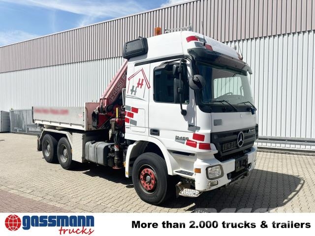 Mercedes-Benz Actros 2646 LK 6x4, WSK, Kran Fassi F360BXP.24, Pritschenwagen/Pritschenwagen mit Seitenklappe