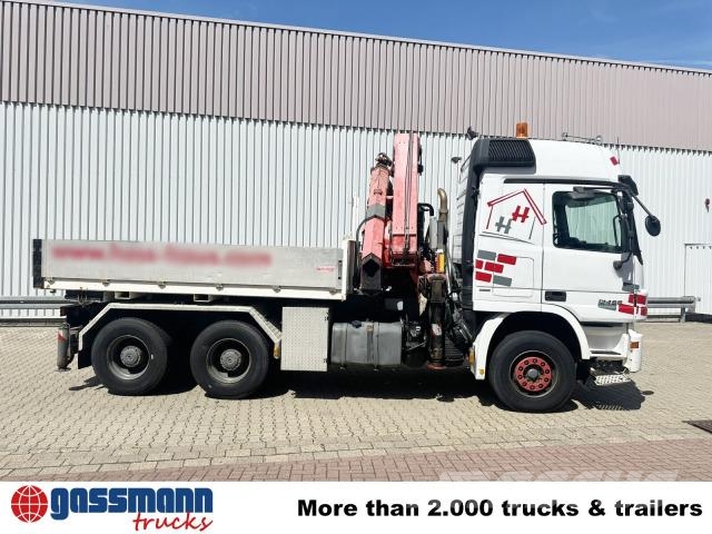 Mercedes-Benz Actros 2646 LK 6x4, WSK, Kran Fassi F360BXP.24, Pritschenwagen/Pritschenwagen mit Seitenklappe