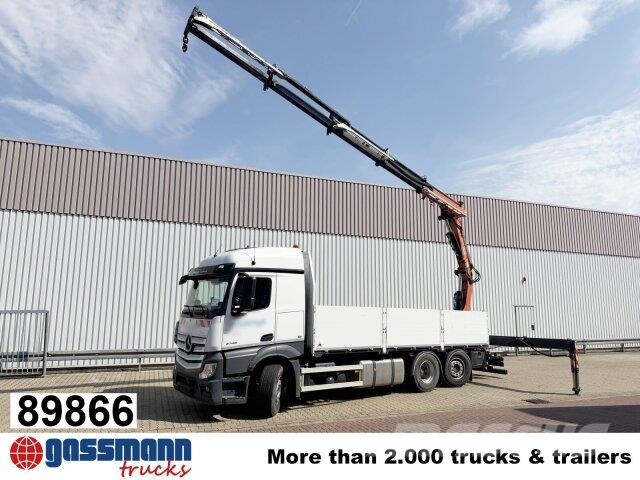Mercedes-Benz Actros 2746 L 6x2, Kran Atlas 240.2E-A4, Funk, Camiones plataforma