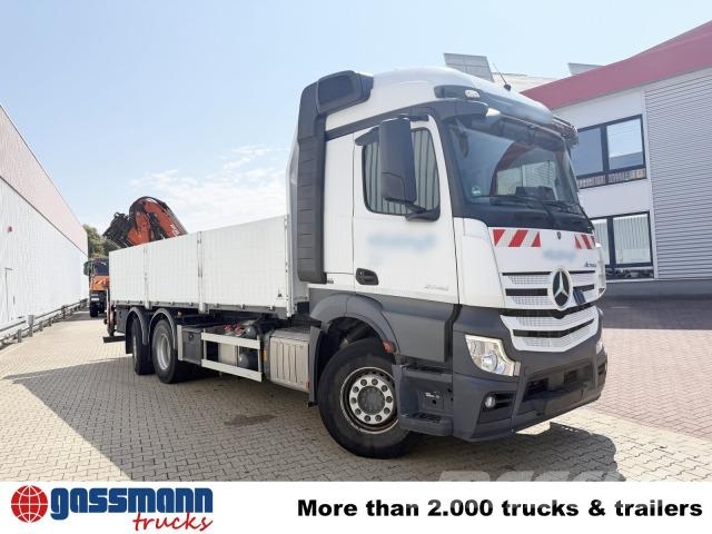 Mercedes-Benz Actros 2746 L 6x2, Kran Atlas 240.2E-A4, Funk, Camiones plataforma