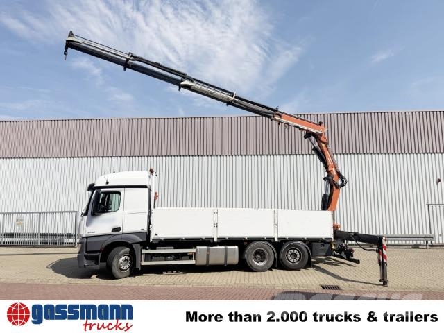 Mercedes-Benz Actros 2746 L 6x2, Kran Atlas 240.2E-A4, Funk, Camiones plataforma