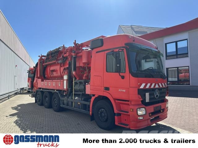 Mercedes-Benz Actros 3246 L 8x2, Hellmers Saug- und Spülwagen Підмітальні машини