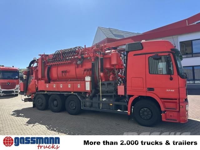 Mercedes-Benz Actros 3246 L 8x2, Hellmers Saug- und Spülwagen Підмітальні машини
