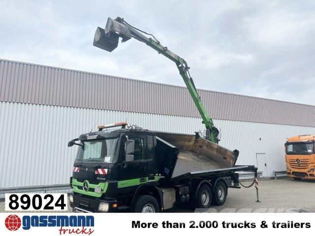 Mercedes-Benz Actros 3341 K 6x4, Heckkran Penz 10.83SH, Bormatik Sklápače