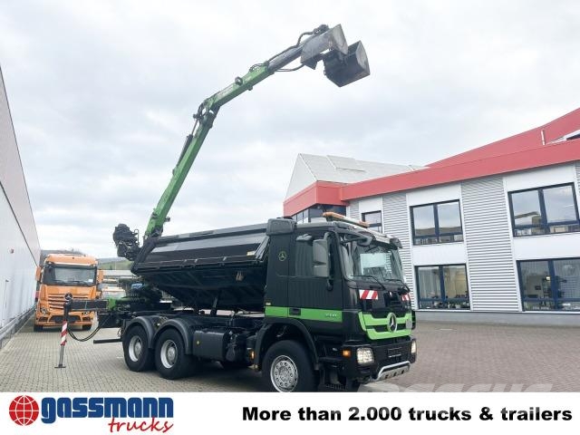 Mercedes-Benz Actros 3341 K 6x4, Heckkran Penz 10.83SH, Bormatik Sklápače