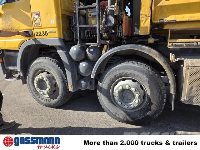 Mercedes-Benz Actros 4144 K 8x4, Kran Palfinger PK18002-EH, Tippbil