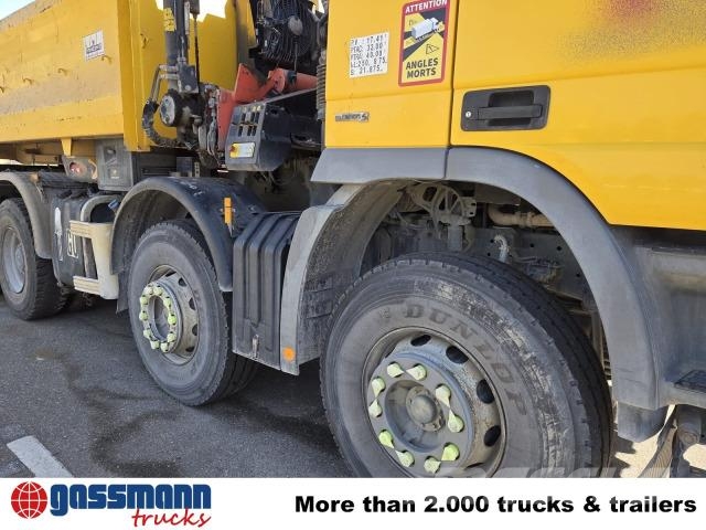 Mercedes-Benz Actros 4144 K 8x4, Kran Palfinger PK18002-EH, Tippbil