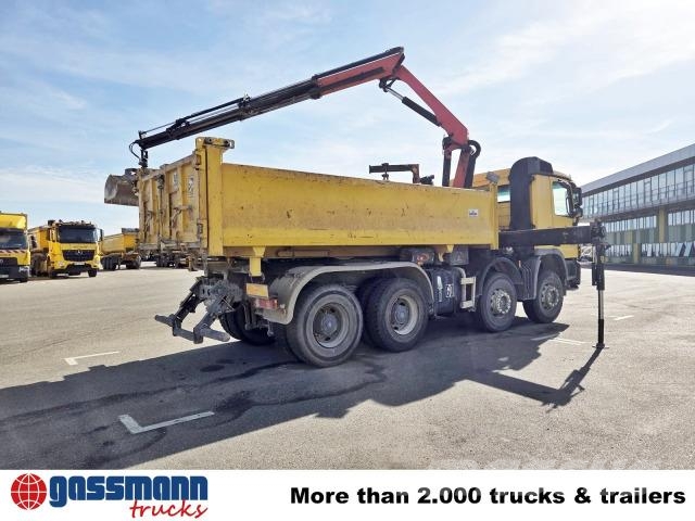 Mercedes-Benz Actros 4144 K 8x4, Kran Palfinger PK18002-EH, Tippbil
