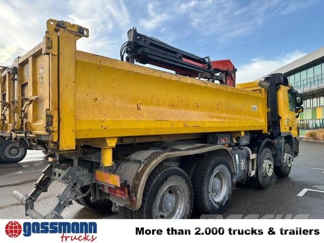 Mercedes-Benz Actros 4144 K 8x4, Kran Palfinger PK18002-EH, Tippbil