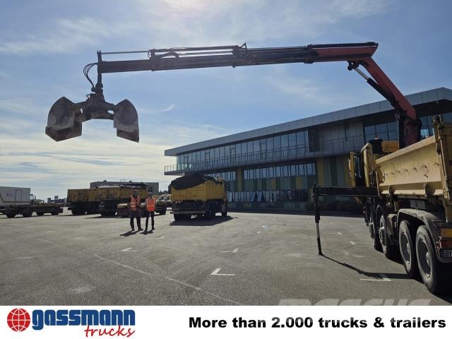 Mercedes-Benz Actros 4144 K 8x4, Kran Palfinger PK18002-EH, Tippbil
