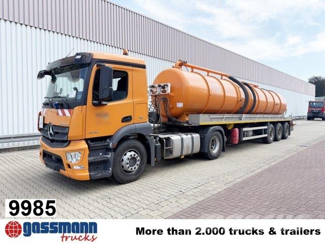 Mercedes-Benz Antos 1843 LS 4x2 mit Leistikow Saugauflieger ca. شاحنات أخرى