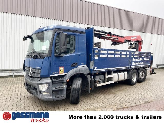 Mercedes-Benz Antos 2540 L 6x2, Heckkran HMF 2110-L3, Lenkachse Camiones plataforma