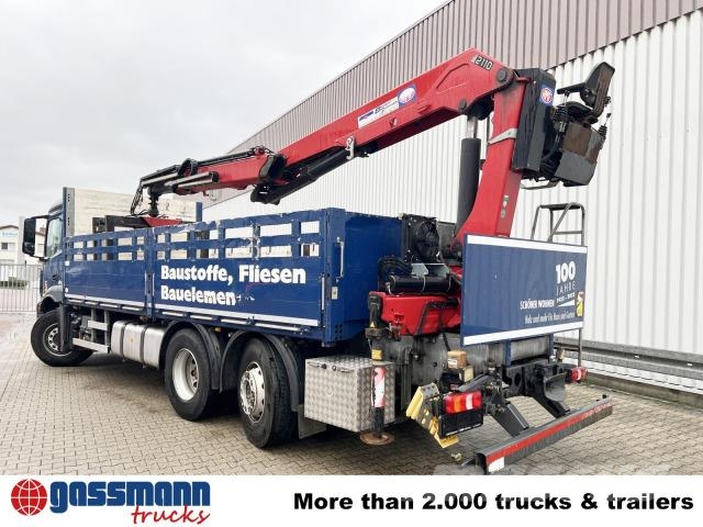 Mercedes-Benz Antos 2540 L 6x2, Heckkran HMF 2110-L3, Lenkachse Camiones plataforma