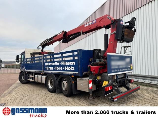 Mercedes-Benz Antos 2540 L 6x2, Heckkran HMF 2110-L3, Lenkachse Camiones plataforma