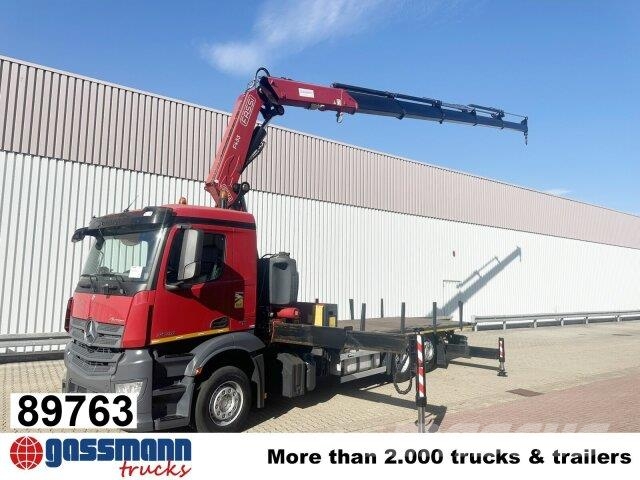 Mercedes-Benz Antos 2543 L 6x2, Kran Fassi F455A, Funk, Plošinové nákladné automobily/nákladné automobily so sklápacími bočnicami