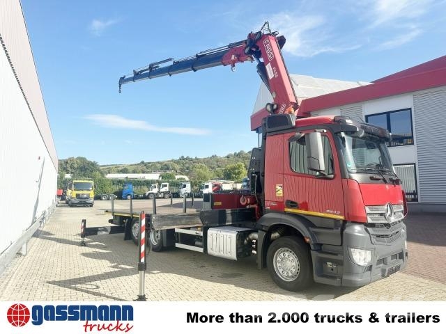Mercedes-Benz Antos 2543 L 6x2, Kran Fassi F455A, Funk, Plošinové nákladné automobily/nákladné automobily so sklápacími bočnicami
