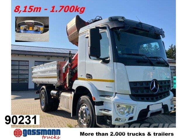 Mercedes-Benz Arocs 1835 K 4x2 Kran Fassi F145 AZ.0.022 E , Funk Kipper