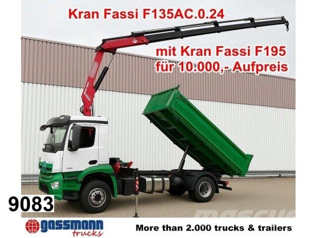 Mercedes-Benz Arocs 1840 K 4x2, Kran Fassi F135, Funk, Tippbil