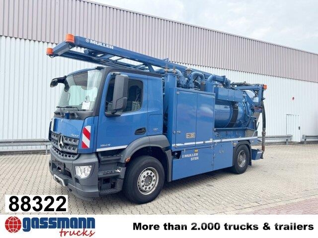 Mercedes-Benz Arocs 1843 L 4x2, Müller Canalmaster ca. 8m³, Lakaisukoneet