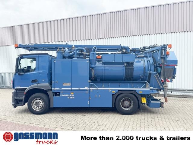 Mercedes-Benz Arocs 1843 L 4x2, Müller Canalmaster ca. 8m³, Lakaisukoneet