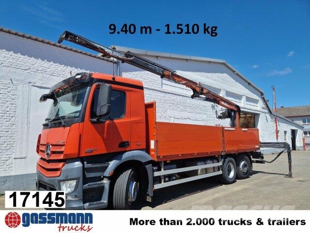 Mercedes-Benz Arocs 2545 L/6x2/4, Atlas Kran, 145.2-A19 VB, Flatbed / Dropside trucks