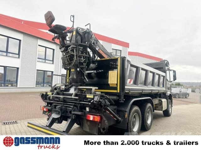 Mercedes-Benz Arocs 3345 K 6x4, Heckkran Hiab Jonsered 1300RS79, 덤프 트럭
