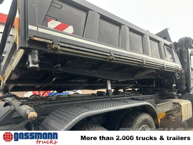 Mercedes-Benz Arocs 3345 K 6x4, Heckkran Hiab Jonsered 1300RS79, 덤프 트럭