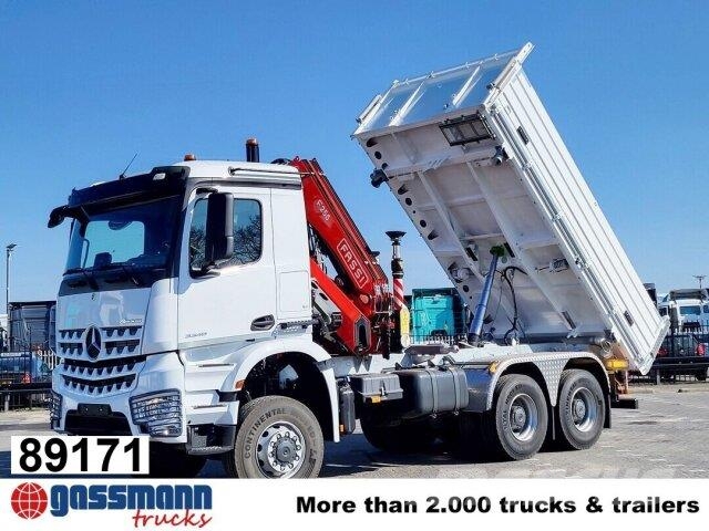 Mercedes-Benz Arocs 3348 AK 6x6, Kran Fassi F255A.2.24, Kipper