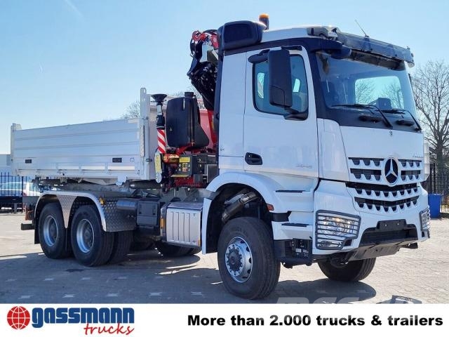 Mercedes-Benz Arocs 3348 AK 6x6, Kran Fassi F255A.2.24, Kipper