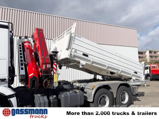 Mercedes-Benz Arocs 3348 K 6x4, Kran Fassi F255A.2.24, 덤프 트럭