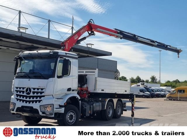 Mercedes-Benz Arocs 3348 K 6x4, Kran Fassi F255A.2.24, 덤프 트럭