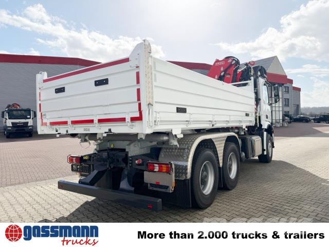 Mercedes-Benz Arocs 3348 K 6x4, Kran Fassi F255A.2.24, 덤프 트럭