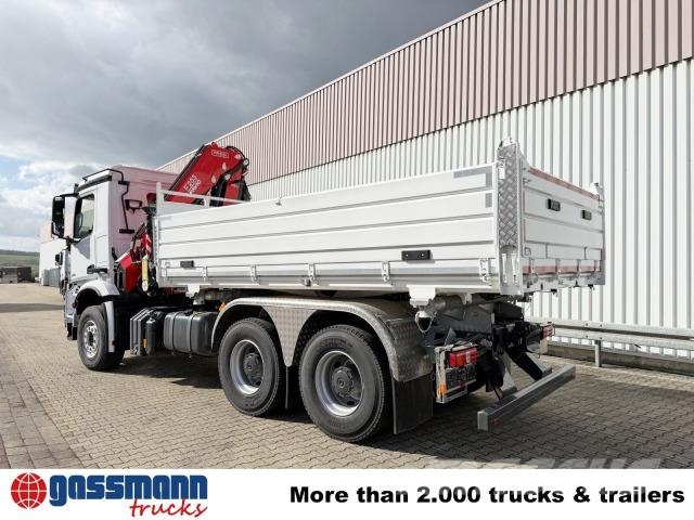 Mercedes-Benz Arocs 3348 K 6x4, Kran Fassi F255A.2.24, 덤프 트럭