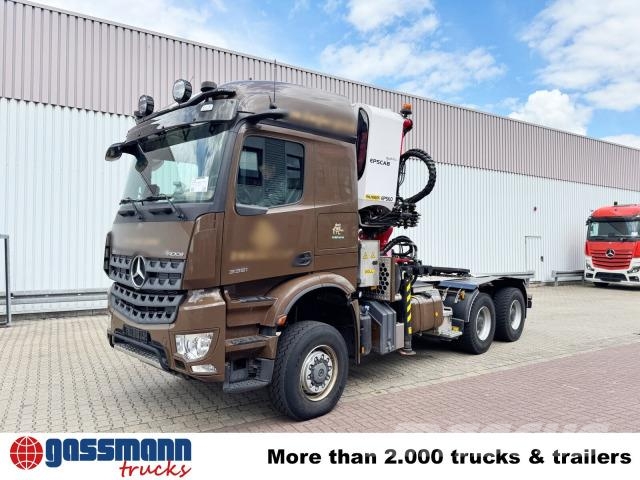 Mercedes-Benz Arocs 3351 LS 6x6, Kran Epsilon S260Z96, Sadulveokid
