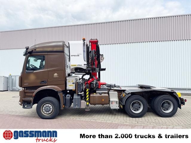 Mercedes-Benz Arocs 3351 LS 6x6, Kran Epsilon S260Z96, Sadulveokid