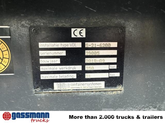 Mercedes-Benz Arocs 3353 6x4 VDL Abrollanlage bis 7m Beh. WIDI, Camiones polibrazo
