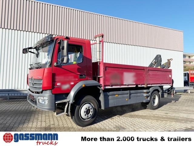 Mercedes-Benz Atego 1323 A 4x4, Heckkran Hiab 055 B-2 CL, 2x AHK Flatbed / Dropside trucks