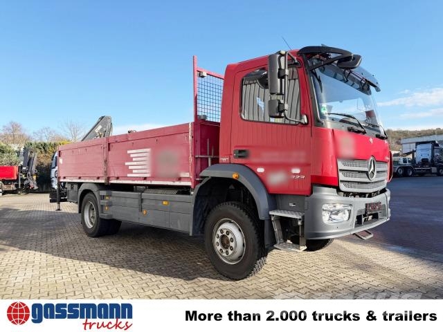 Mercedes-Benz Atego 1323 A 4x4, Heckkran Hiab 055 B-2 CL, 2x AHK Flatbed / Dropside trucks
