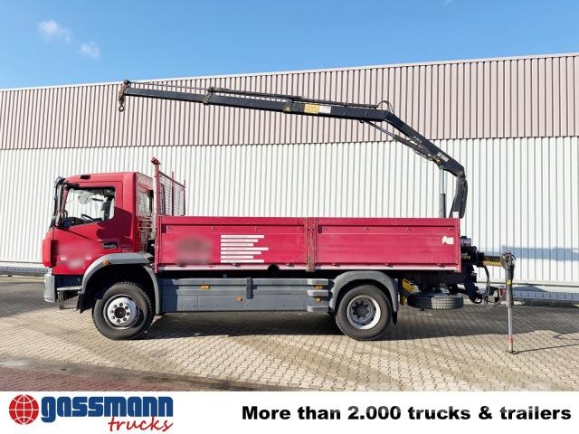 Mercedes-Benz Atego 1323 A 4x4, Heckkran Hiab 055 B-2 CL, 2x AHK Flatbed / Dropside trucks