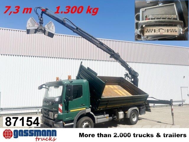 Mercedes-Benz Atego 1624/27 4x2, Heckkran Hiab 099 BS-2 HiDuo, 傾卸式卡車