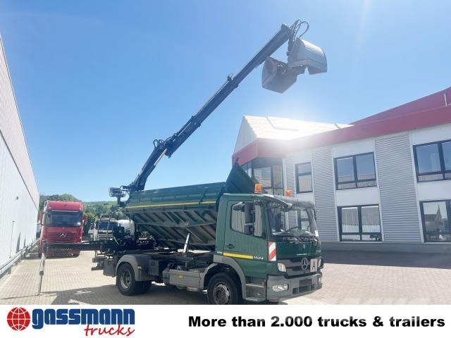 Mercedes-Benz Atego 1624/27 4x2, Heckkran Hiab 099 BS-2 HiDuo, 傾卸式卡車